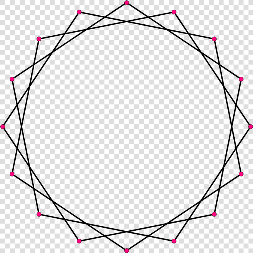 Regular Star Polygon 16 3   17 Sided Star  HD Png DownloadTransparent PNG