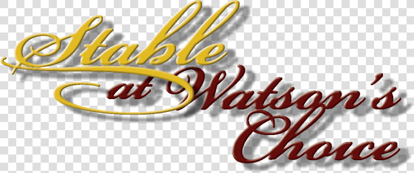Text Image Of Stable At Watsons Choice   Calligraphy  HD Png DownloadTransparent PNG