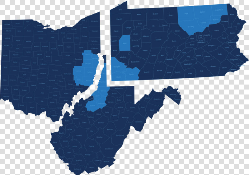 Oh  Pa  Wv County Breakdown   West Virginia Vector  HD Png DownloadTransparent PNG
