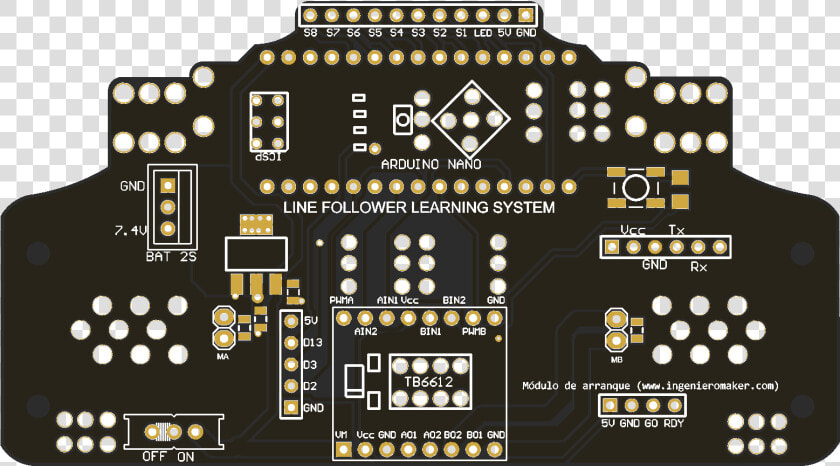 Arduino Nano Pcb Line Follower  HD Png DownloadTransparent PNG
