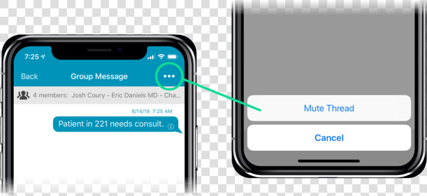 Messaging Mute Thread Layout Cut   Smartphone  HD Png DownloadTransparent PNG