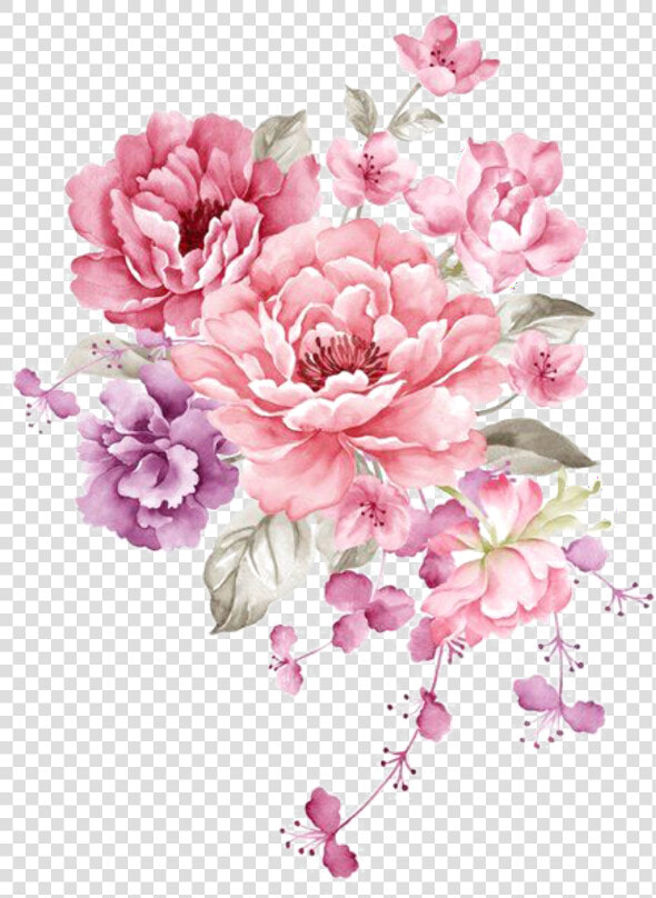 Ftestickers Watercolor Flowers Bouquet Pink   Watercolor Flower Bouquet Png  Transparent PngTransparent PNG