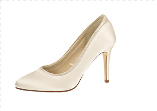 Brudesko  Model Billie Ivory Satin fine Glitter Id   Basic Pump  HD Png DownloadTransparent PNG