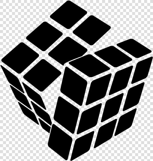 Rubiks Cube Black And White  HD Png DownloadTransparent PNG