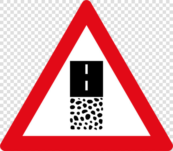 Transparent Gravel Clipart   Turn Left Ahead Sign  HD Png DownloadTransparent PNG