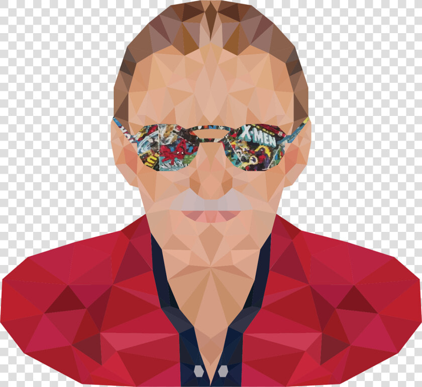 A Low Poly Illustration Of The Talented Stan Lee Concept   Illustration  HD Png DownloadTransparent PNG