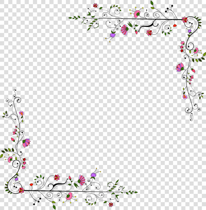  florals  flowers  leaves  vines  vinesandleaves  swirls   Frame New Design  HD Png DownloadTransparent PNG