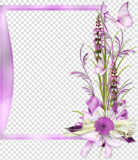Sympathy Flower Clipart Graphic Royalty Free Download   Purple Flower Borders And Frames  HD Png DownloadTransparent PNG