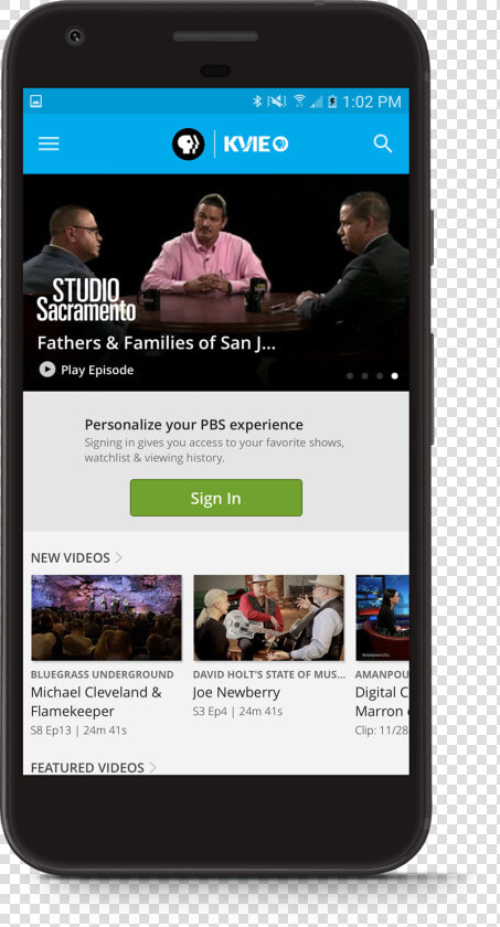 Open Pbs App On Android Device   Online Advertising  HD Png DownloadTransparent PNG