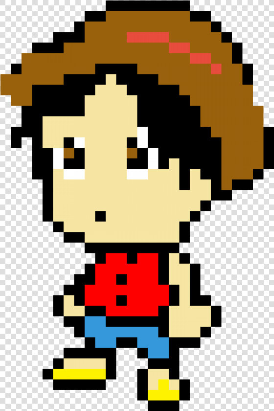 Luffy One Piece   Pixel Art One Piece  HD Png DownloadTransparent PNG