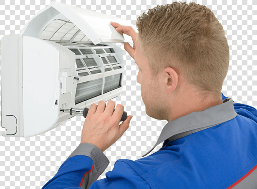 Technician Repairing Air Conditioner   Air Conditioner Repair Png  Transparent PngTransparent PNG