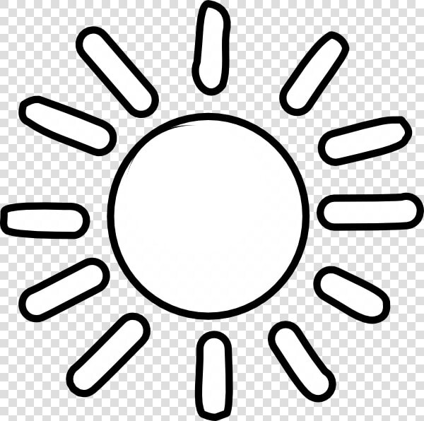 Sun Outline Clip Art   Sunshine Clip Art Black And White  HD Png DownloadTransparent PNG