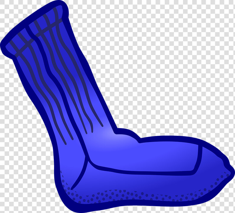 Clothes  Sock  Stocking   One Blue Sock Clipart  HD Png DownloadTransparent PNG