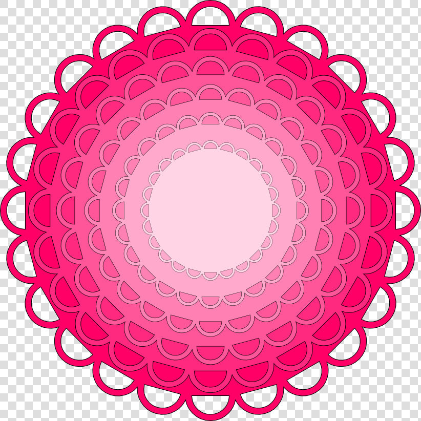 Half Cut Circle Scallop With 6 Nested Layers Clipart   Scalloped Circle Clipart Brown  HD Png DownloadTransparent PNG