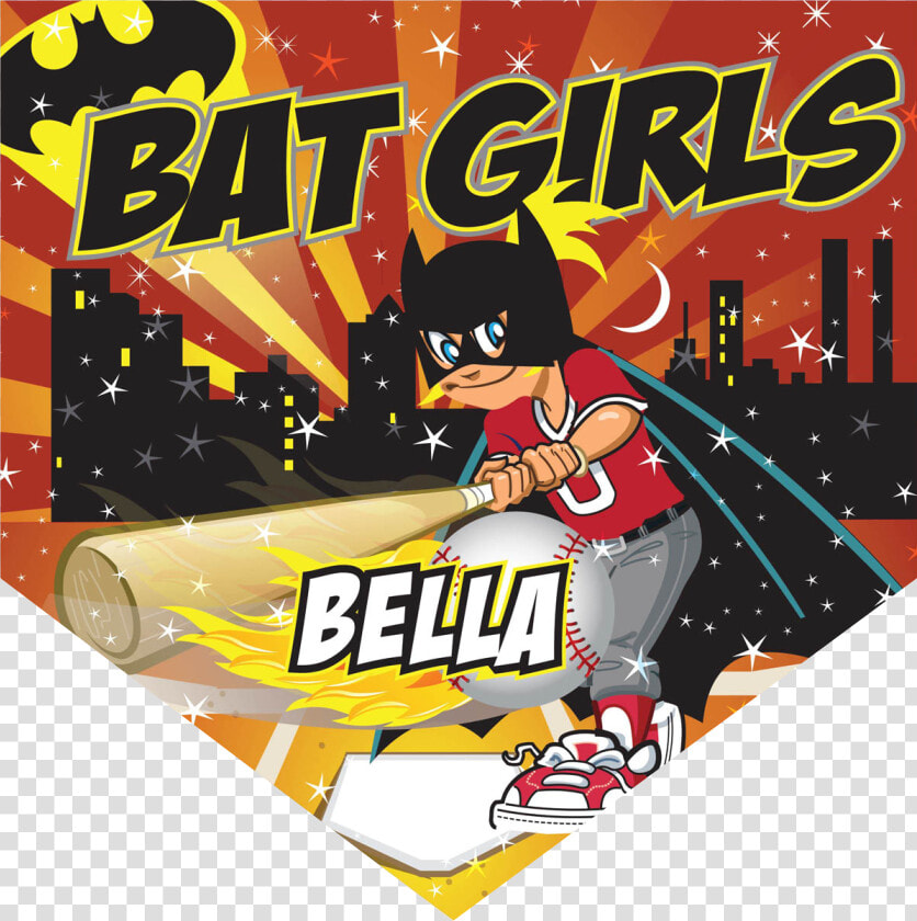 Bat Girls Home Plate Individual Team Pennant   Softball Batgirls  HD Png DownloadTransparent PNG