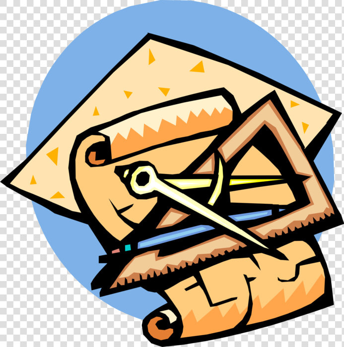 Vector Illustration Of Tools Of Drafting  Navigation   Engineering Clipart  HD Png DownloadTransparent PNG