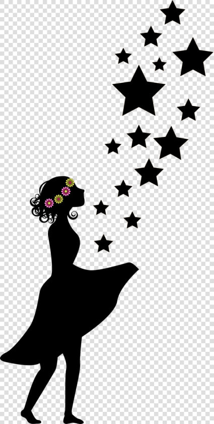 Flower Girl Sterntaler Girl Free Photo   Blumenmädchen Silhouette  HD Png DownloadTransparent PNG