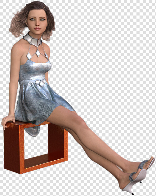 Woman  Wait  Sit  Young  Lonely  Thinking  Rest  Hair   Sitting  HD Png DownloadTransparent PNG