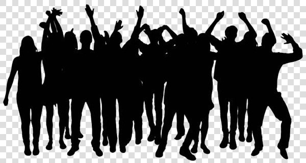 Crowd Silhouette Transparent   Silhouette Crowd Of People  HD Png DownloadTransparent PNG