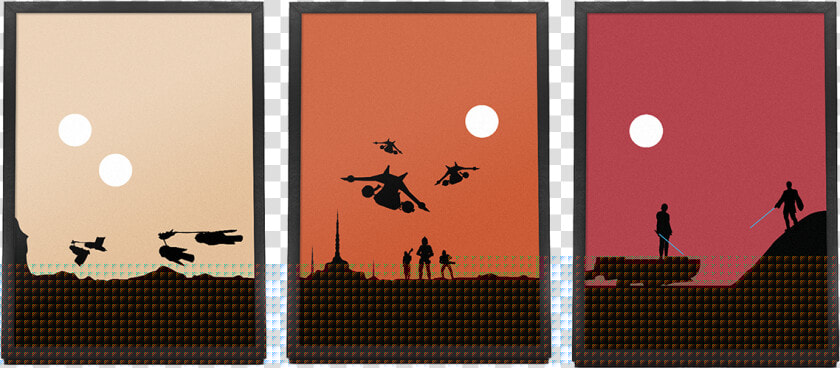 Star Wars Minimalist Landscapes On Behance   Star Wars The Force Awakens Minimal Poster  HD Png DownloadTransparent PNG