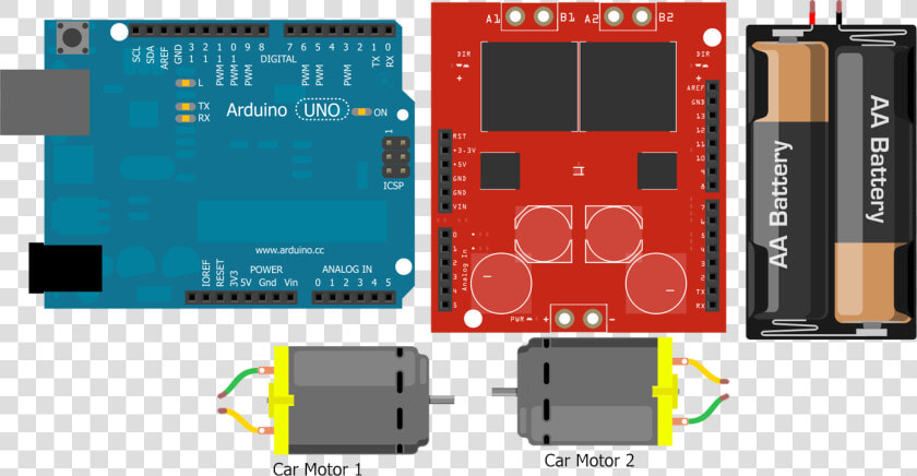 Arduino Motorshield Components   Arduino I2c Servo Controller  HD Png DownloadTransparent PNG