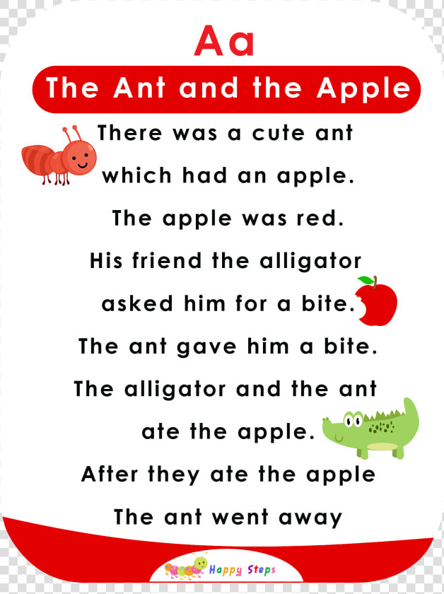 The Ant And The Apple   Alphabet Story With Moral  HD Png DownloadTransparent PNG