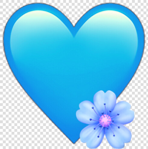  emoji  iphone  blue  flower  heart  tumblr  beautiful   Blue Flower Emoji Iphone  HD Png DownloadTransparent PNG