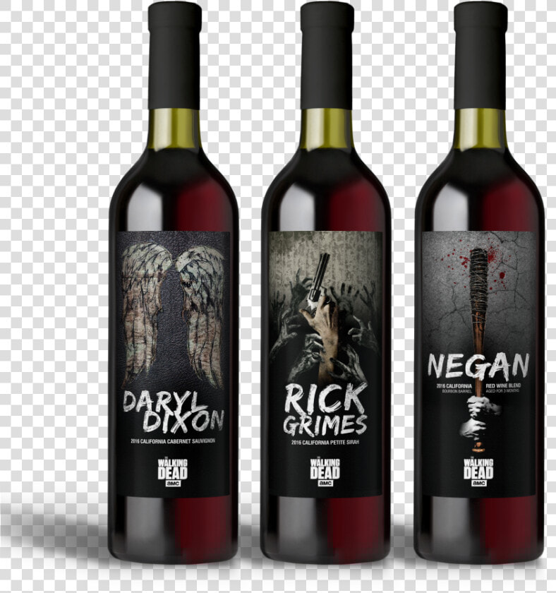 The Trio Of  amp ldquo   Walking Dead Rick Label Wine  HD Png DownloadTransparent PNG