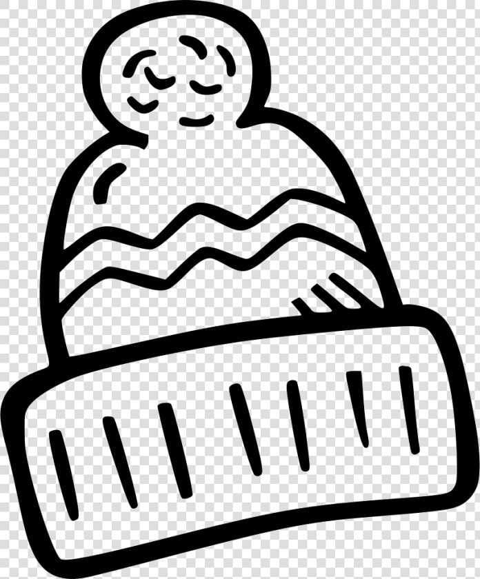 Winter Hat Drawing At   Mittens Clipart Black And White  HD Png DownloadTransparent PNG