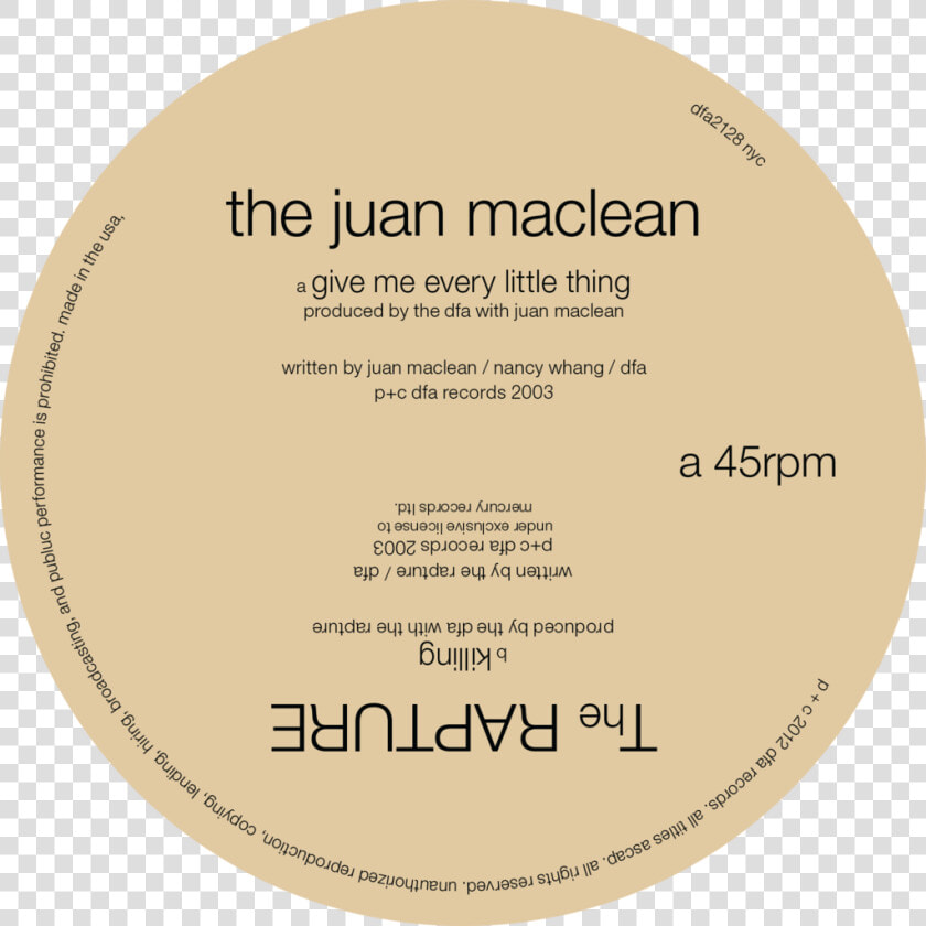 The Rapture   Juan Maclean Split   Circle  HD Png DownloadTransparent PNG