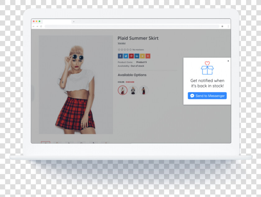Justuno Facebook Messenger   Plaid  HD Png DownloadTransparent PNG