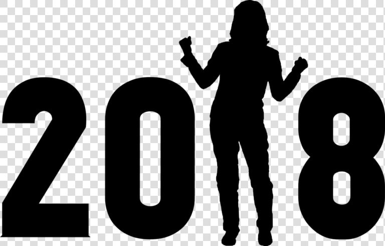 New Year 2829666   Happy New Year 2018 Black And White Clipart  HD Png DownloadTransparent PNG
