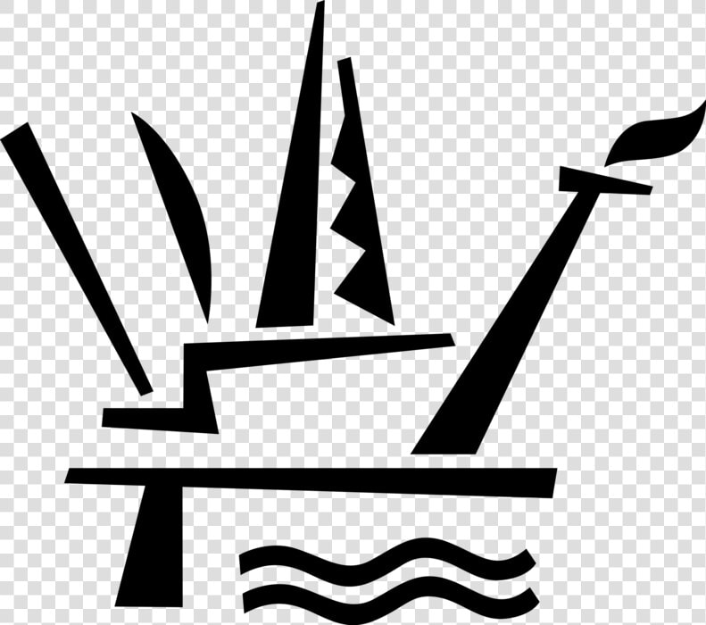 Vector Illustration Of Offshore Petroleum Fossil Fuel  HD Png DownloadTransparent PNG
