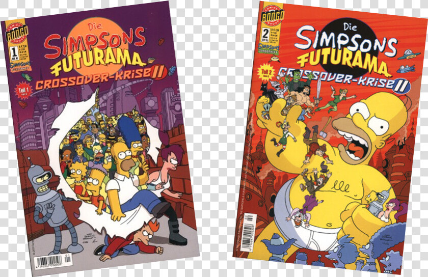 The Simpsons Futurama Crossover Crisis Ii German Logo   Simpsons Futurama Crossover Crisis Ii  HD Png DownloadTransparent PNG