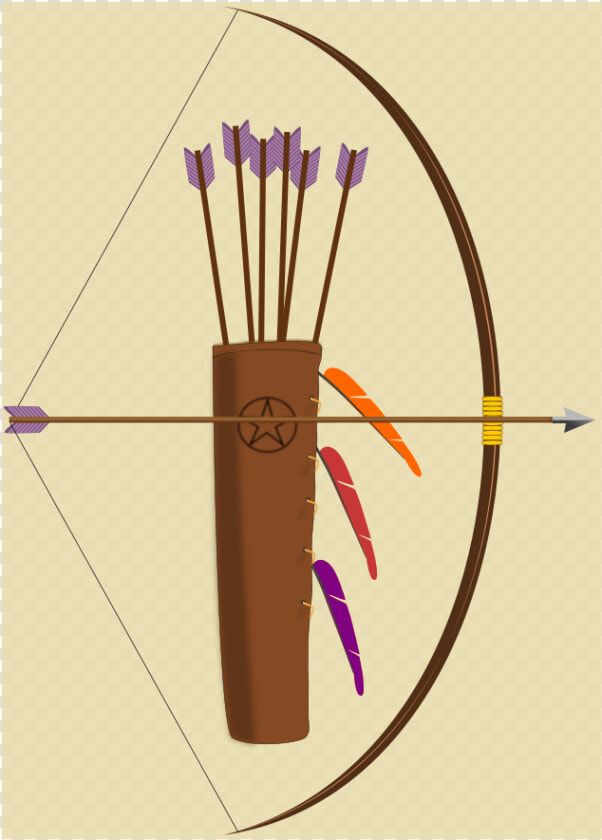 Ranged Weapon larp Arrows quiver   Clipart Bow And Quiver Of Arrows  HD Png DownloadTransparent PNG