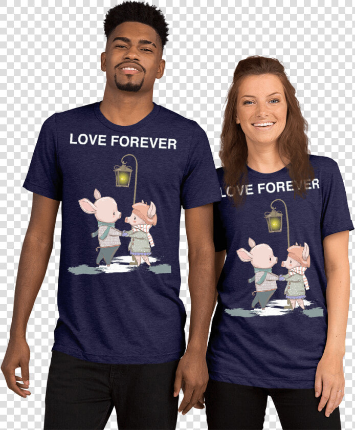 Love Forever Soft Triblend Crew Neck T Shirt With Piggy   Story Teller Camera Shirt  HD Png DownloadTransparent PNG