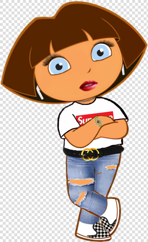 Dora Doratheexplorer Gucci Mlg Swag Freetoedit   Dora As A Vsco Girl  HD Png DownloadTransparent PNG