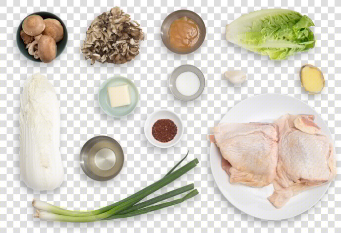 Crispy Chicken Thighs With Braised Lettuce  Kimchi   Superfood  HD Png DownloadTransparent PNG