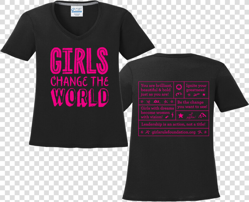 Girls Change The World Black T shirt   Active Shirt  HD Png DownloadTransparent PNG