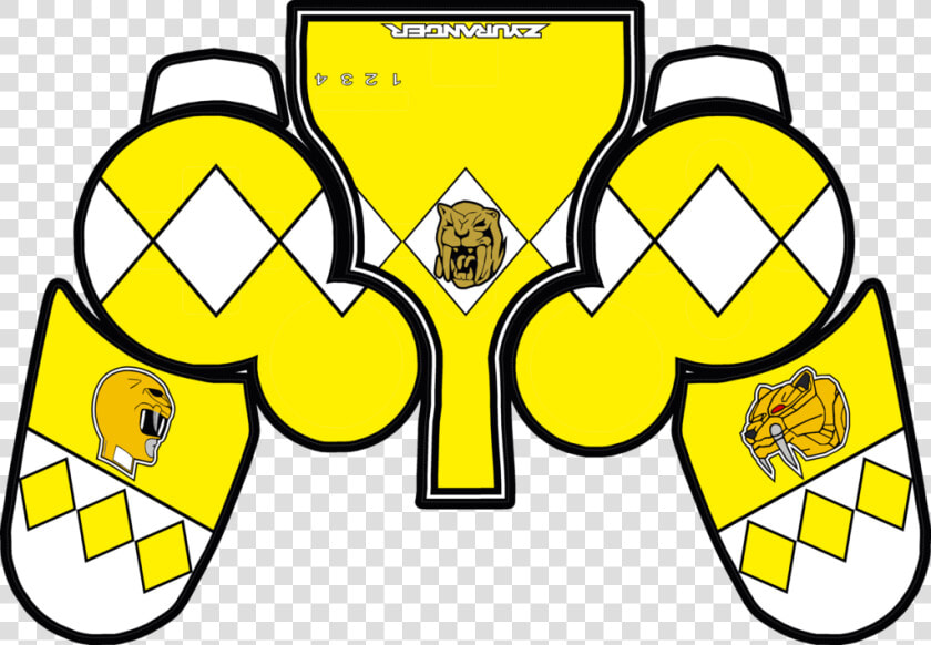 Tiger Ranger Ps3 Controller Skin   Ps3 Controller Skin Sticker  HD Png DownloadTransparent PNG