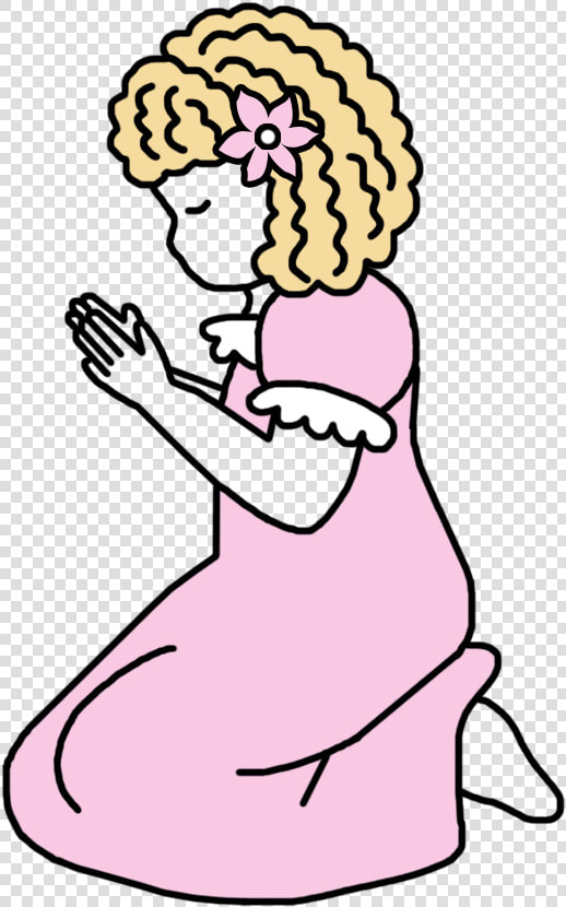Praying Girl Christian Religious Prayer Plaque Gift   Cartoon Png Girls Prayer  Transparent PngTransparent PNG
