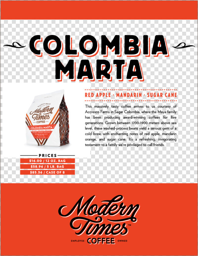 New Colombia Marta Whole Sale Sell Sheet   Flyer  HD Png DownloadTransparent PNG