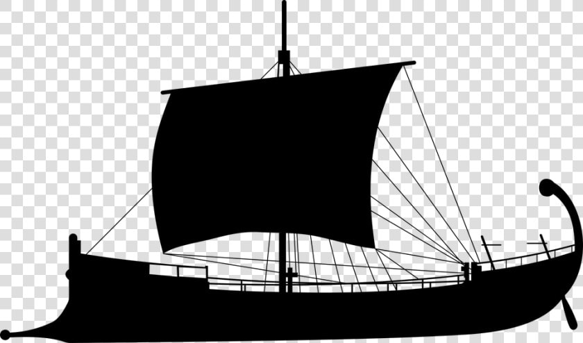 Ancient  Ship  Silhouette  Antiquity  Sailing  Boat   Ancient Greek Ship Silhouette  HD Png DownloadTransparent PNG