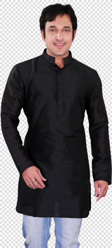 Black Short Kurta  HD Png DownloadTransparent PNG
