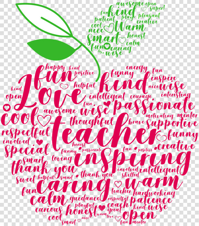 Diy Teacher Gift Idea Iron On Design Apple   Calligraphy  HD Png DownloadTransparent PNG