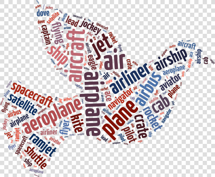 Flying Dove Word Cloud Typography Clip Arts   Word Typography  HD Png DownloadTransparent PNG