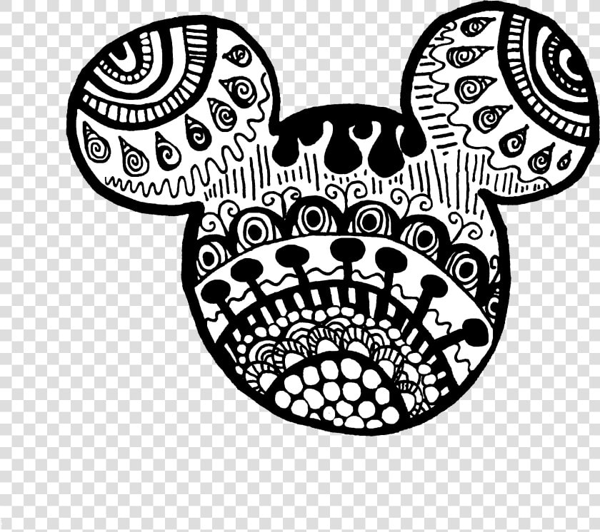 Zentangle Png  mickey Mouse Zentangle  Transparent PngTransparent PNG