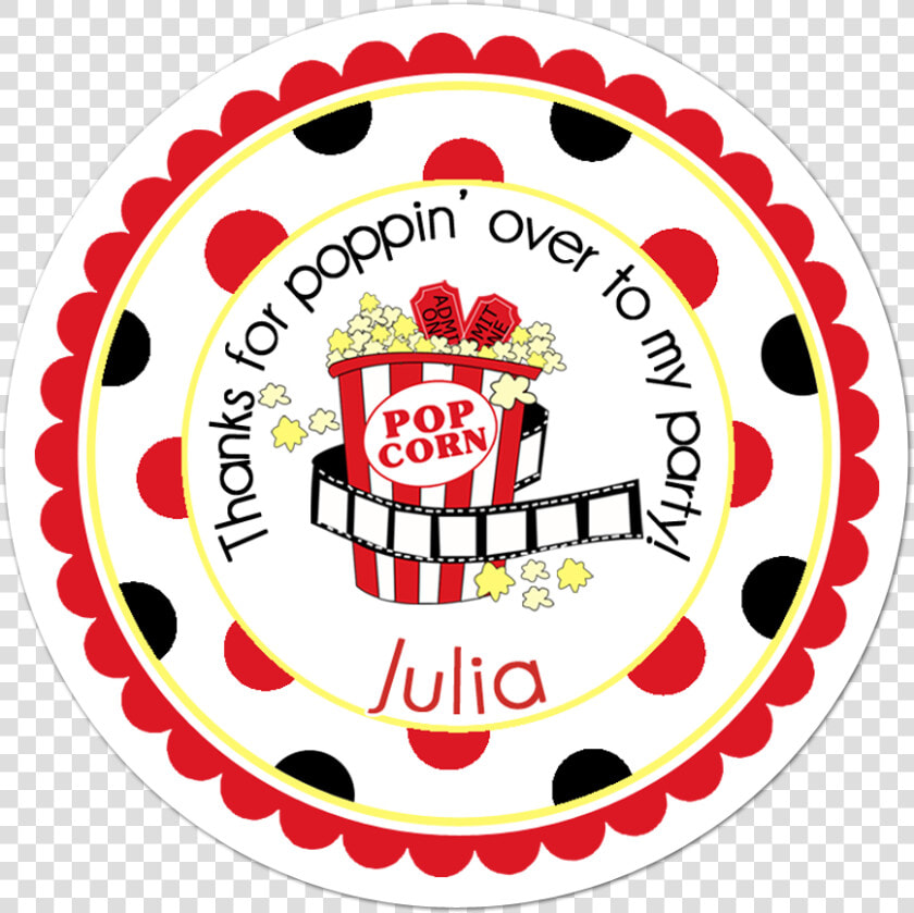 Movie Theater Wide Polka Dot Border Personalized Sticker   Panda Niña Sticker  HD Png DownloadTransparent PNG