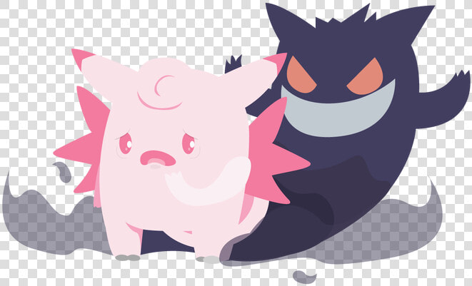 Gengar And Clefable  HD Png DownloadTransparent PNG
