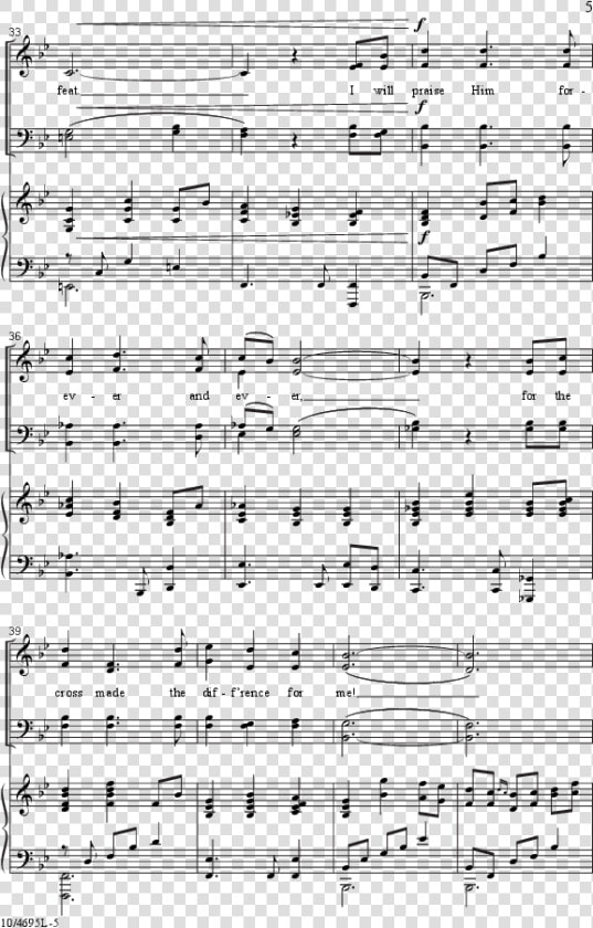 Old Rugged Cross Made The Difference Sheet Music  Hd   Sheet Music  HD Png DownloadTransparent PNG